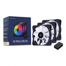 Silverstone Air Blazer 120i Lite Brilliant 3-in-1 addressable RGB fan pack with controller | SST-AB120I-ARGB-3PK