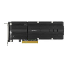 Synology PCIe 3.0 x8 adapter card to support both 2280 / 22110 M.2 NVMe SSD. M2D20 Support model:DS3622xs+ ,DS2422+,RS1221+/RP+ ,RS820+/RP+